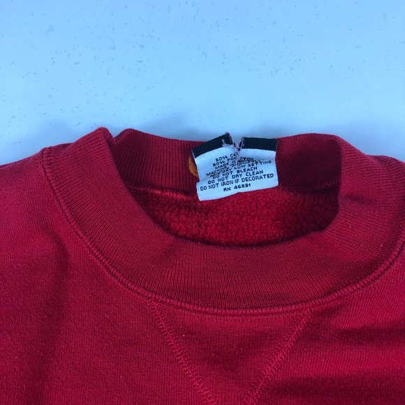 VTG Chicago Bulls World Champ Sweatshirt Adult Large Red Faded Big Logo Crewneck - Picture 8 of 16